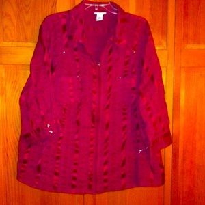 Size 3X Cranberry Blouse